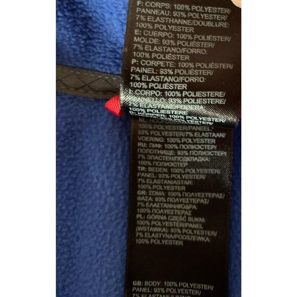 The North Face Full zip lightweight fleece blue and gray medium - Picture 8 of 9